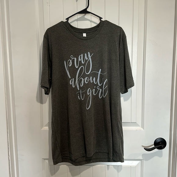 Elly and Grace Tops - Gray Christian t shirt